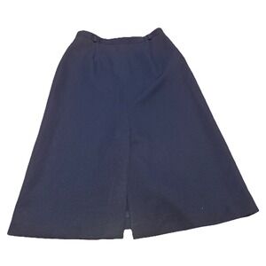 Vintage Panther Navy Blue Skirt‎ Women's 11 Union Made USA ILGWU Career Classic